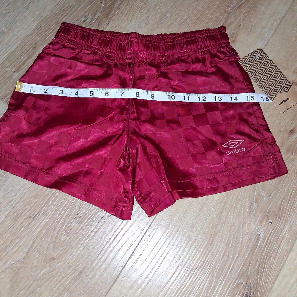 Umbro Red Checkered Athletic Shorts
